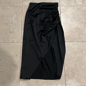 Zara satin midi skirt